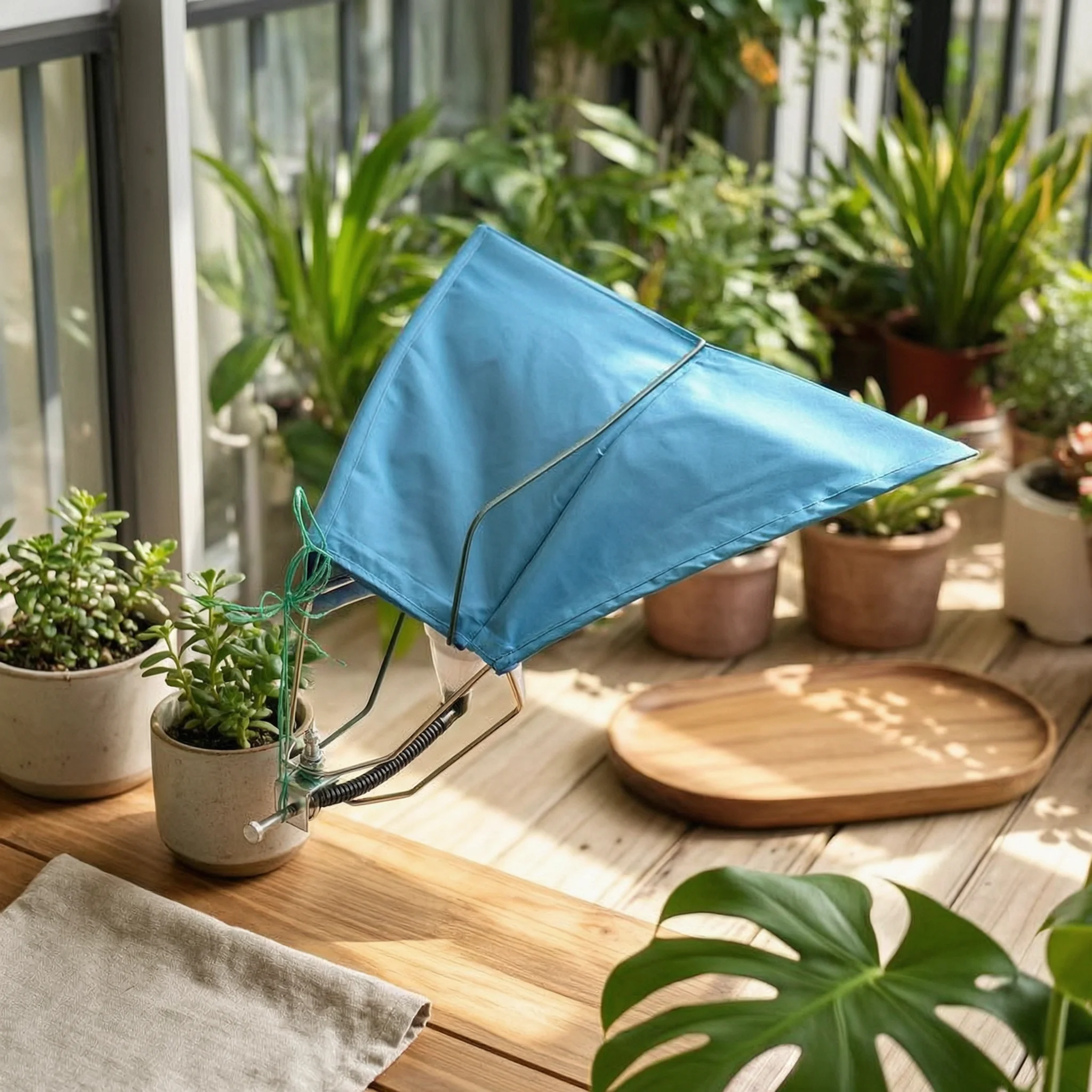 Balcony Rainwater Collector Water-Saving Rain Collect Tarp Stand Garden Supply Easy to Install for Patio