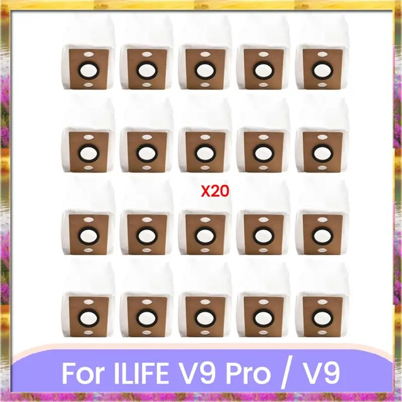 

Y26A New 20PCS Replacement Dust Bags For ILIFE V9 Pro / V9 Self-Empty Robot Vacuum Cleaner Accessories