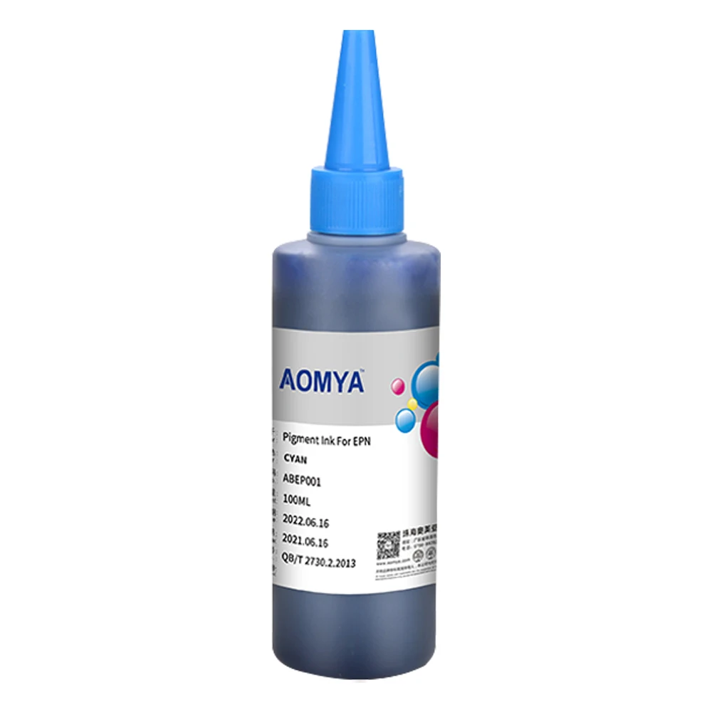 Aomya 600ML Universal Pigment Ink for Epson Inkjet Printers All Models Waterproof Vivid 6 Colors Printing Photo ink Refill kit