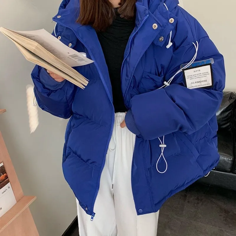 

Korean loose autumn and winter down jacket short women's white duck long sleeve