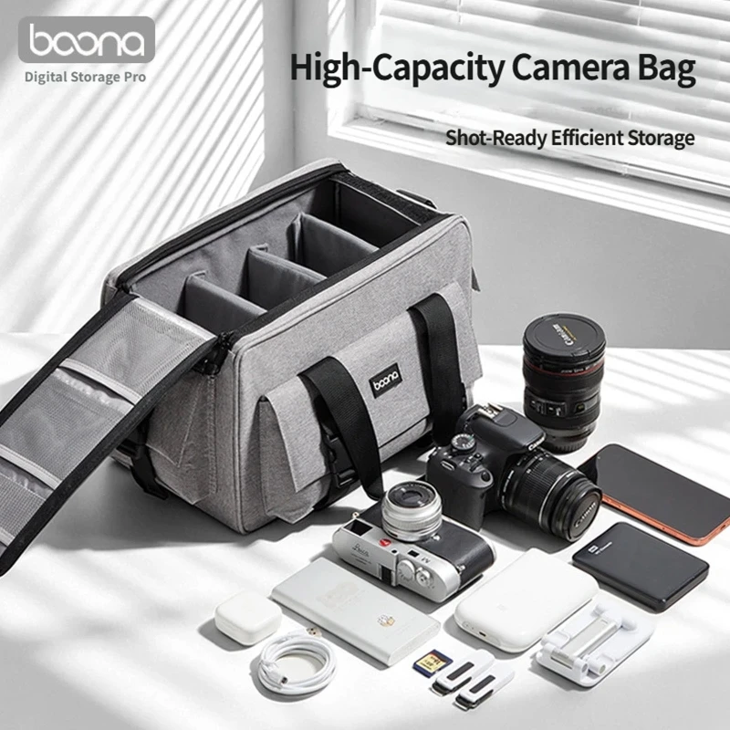 HX6A Portable Perfectly Fit Camera Case Handbag With Soft Lining For DSLR Cameras And Basic Photography Tools