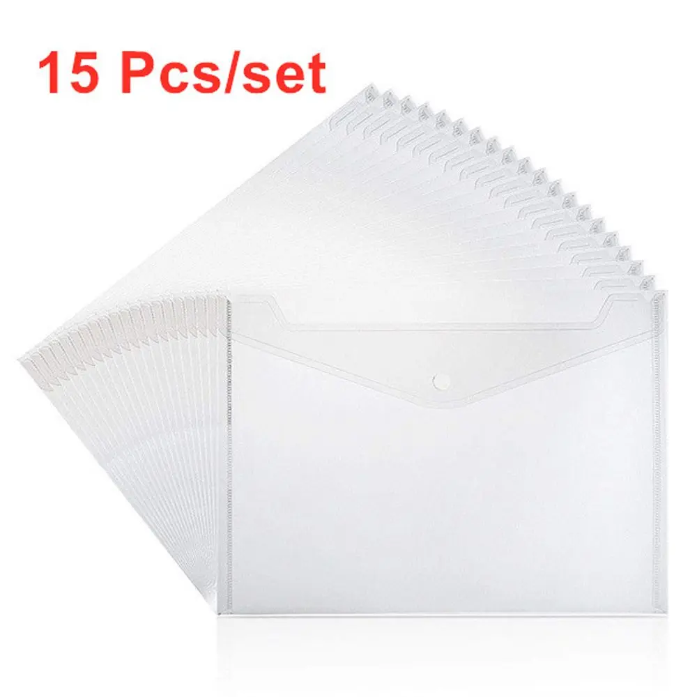 

Wallet Envelope Bag A5/A4 Folders Paper Storage Plastic File Bag A5/A4 Transparent File holder