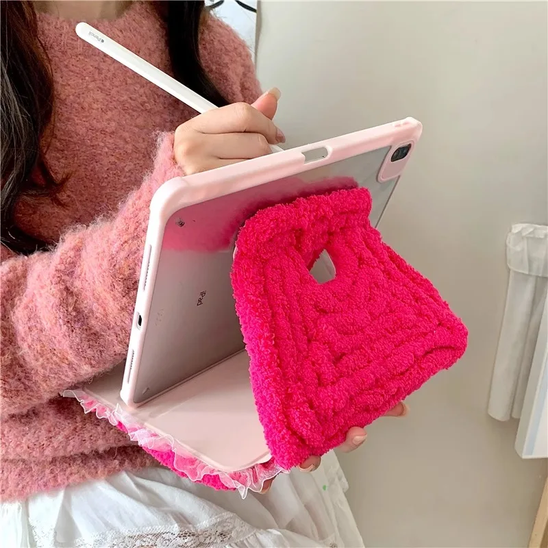 Juste de tablette en peluche mignonne, étui pour iPad Air 6, 10e, Isabel Air inspectés, 4e génération, 10.9 Pro, 11, 10.2, 10.5, 9.7, 12.9, 13 pouces