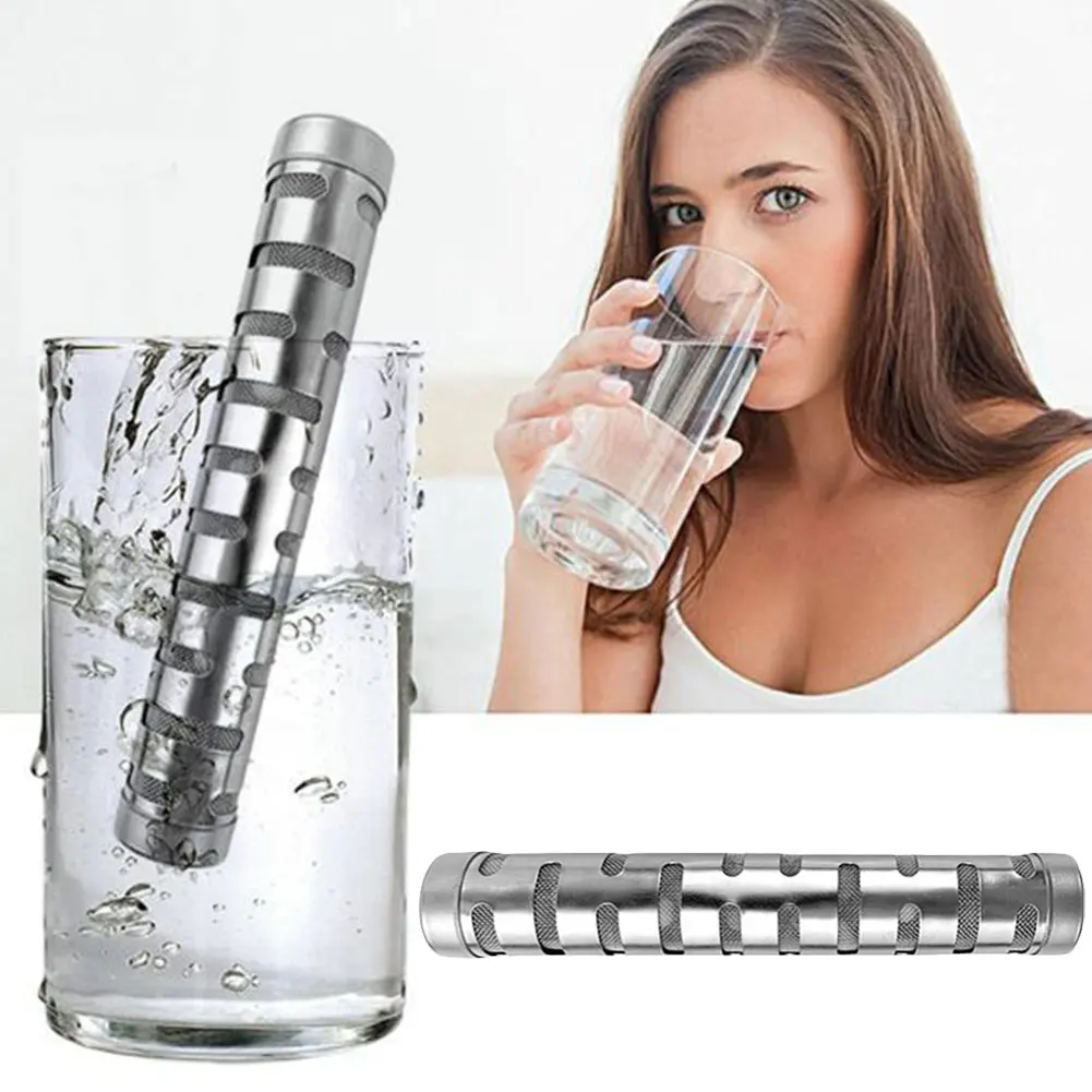 Alkaline Water Stick Stainless Steel PH Alkalizer Ionizer Water Purifier Filter Naturally Increases PH Levels Decreases ORP
