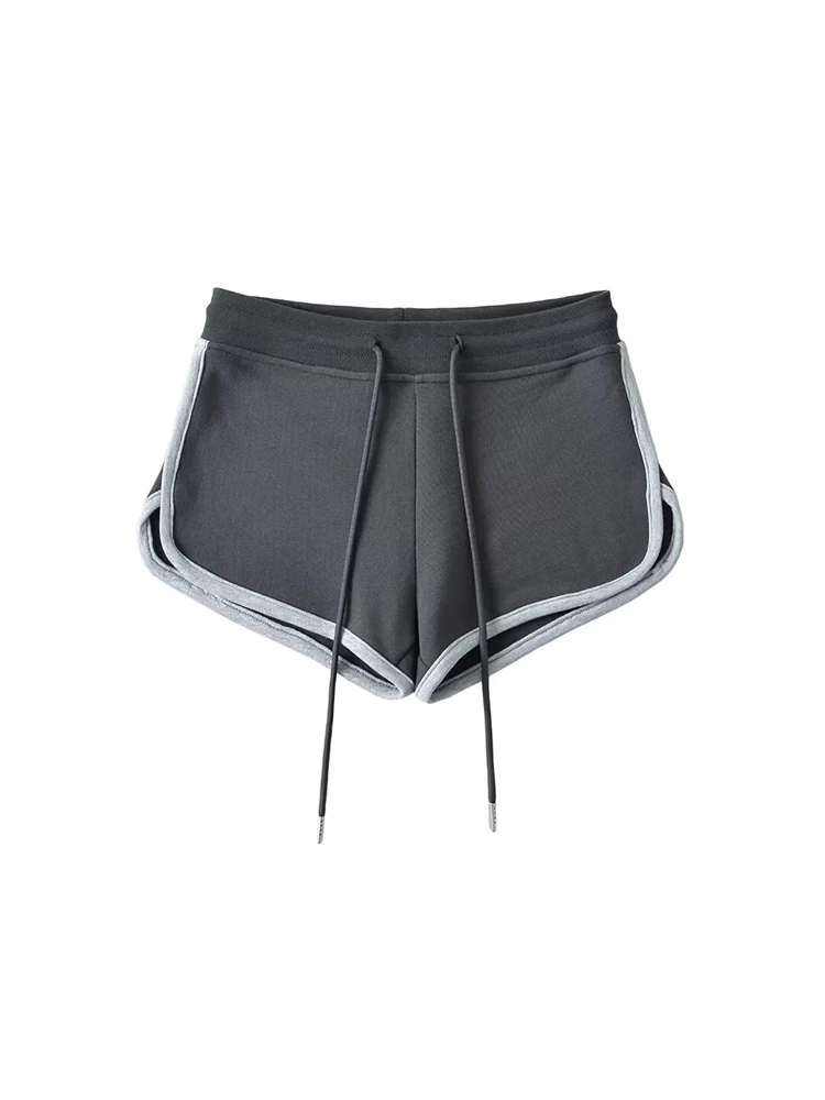 Bequeme American Sle Hot Girl Spor Ort Hosen Damen Dstring elastische Taille A-Linie Casual Split Home Hosen