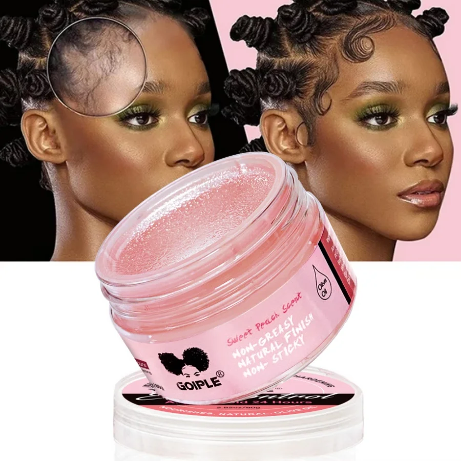 80g Extra Hold Edge Control Gel for Wig 4c Hair 24 Hour Long Lasting Control Gel No-greasy Edge Smoothing Break Hair Styling Wax