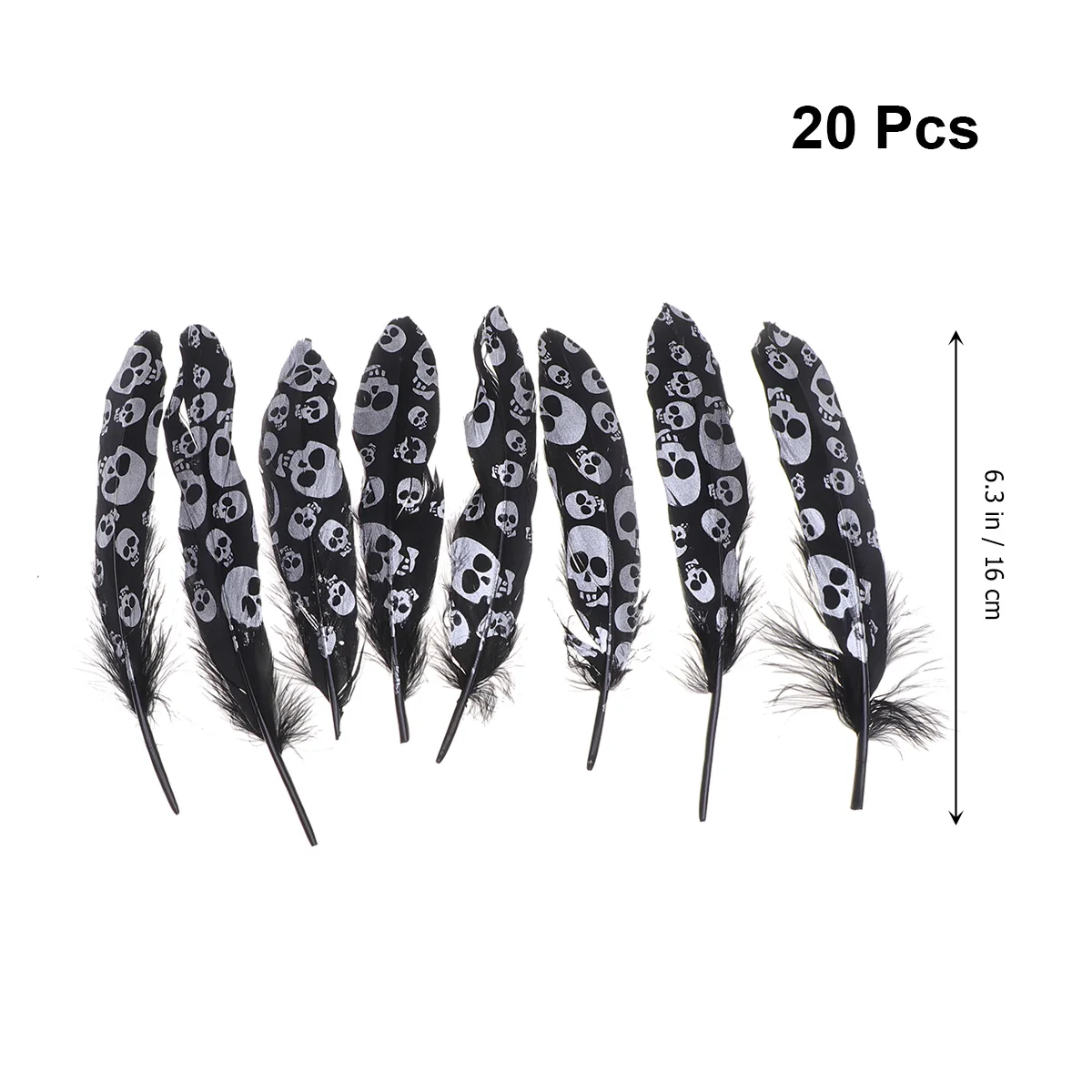

Halloween Decoration Skull Goose Hair DIY Craft Supplies Party Black Bulk