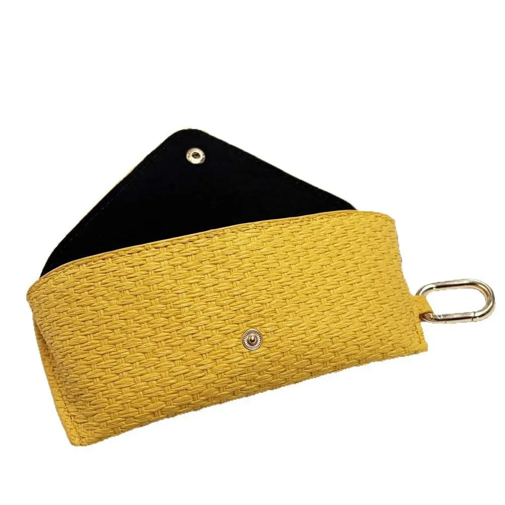 

Woven Pattern Leather Glasses Case With hooks Storage Organizer Glasses Storage Box Eyewear Protector Sunglasses Box