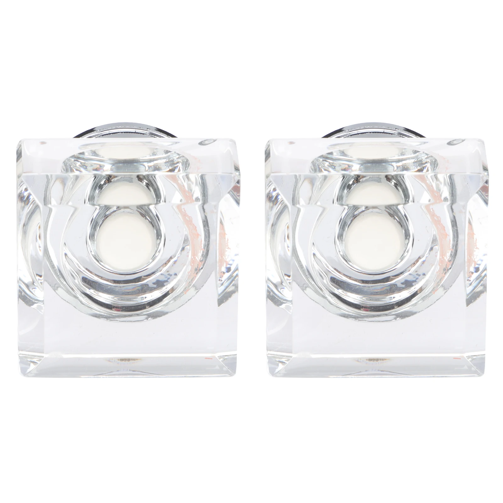 

2pcs Dresser Knobs Square Glass Cabinet Handles Artificial Drawer Pulls Furniture Accessories Hardware