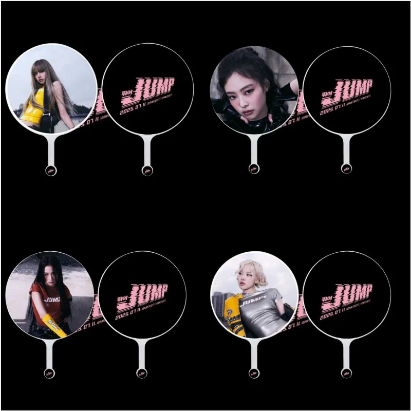 

Black Pink Cartoon PP Advertising Fan Enrollment Promotion Fan Activity Gift Hand Fan for School Recruitment and Event Giveaways