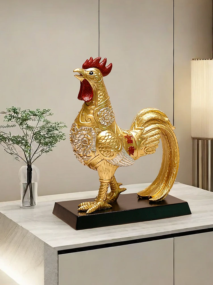 Lucky rooster statue, home wine cabinet decoration, opening gift, housewarming gift, living room gift, friend decoration