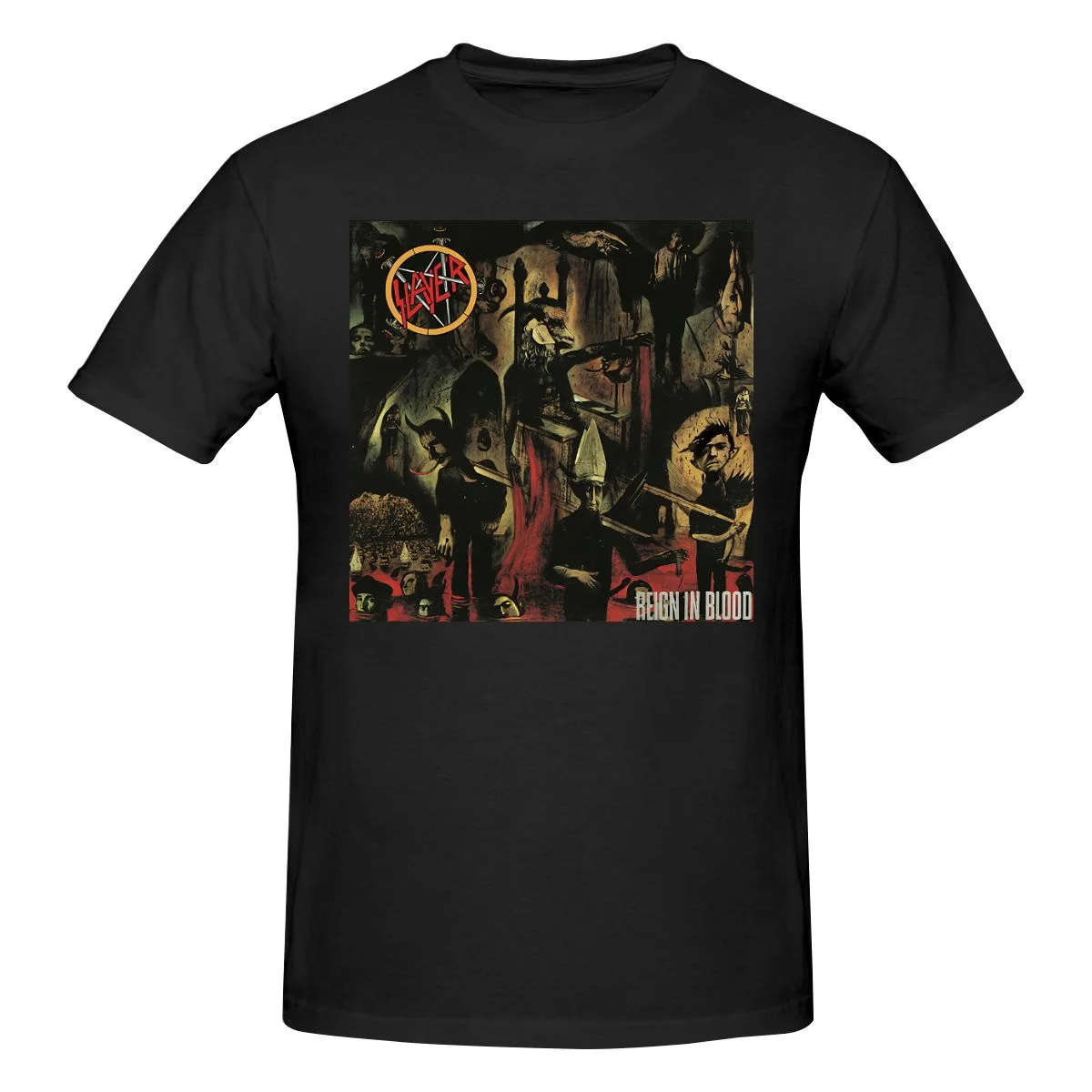 

Редкая черная футболка Slayer Reign in Blood Merch Band 90-х годов, перепечатка KH5521