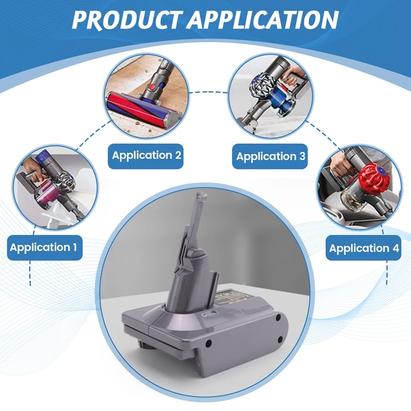 محول محول البطارية لبطارية ليثيوم ماكيتا 18 فولت لأداة المكنسة الكهربائية من سلسلة دايسون V8