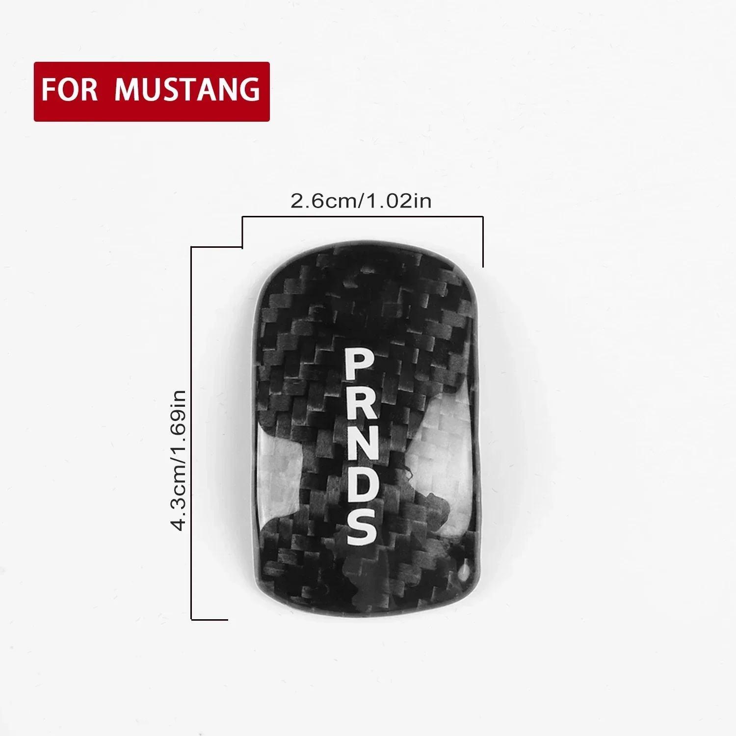 لفورد موستانج 2015 2016 2017 2018 2019 2020 2021 2022 2023 مقبض ناقل حركة السيارة غطاء رأس ملحقات الكسوة ألياف الكربون #6