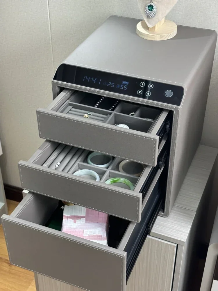 درج منزلي صغير ببصمة الإصبع وكلمة المرور آمن بأربع طبقات للذكاء المكتبي #4