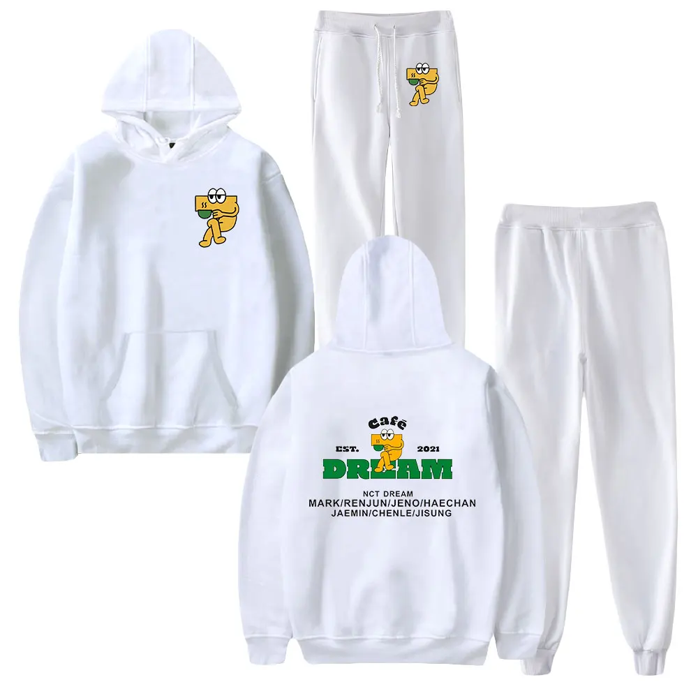 KPOP NCT Dream Cafe 7 DREAM 2 Pieces Sets Tracksuit Men Hooded Sweatshirt+pants Pullover Hoodie Sportwear Suit Ropa Hombre