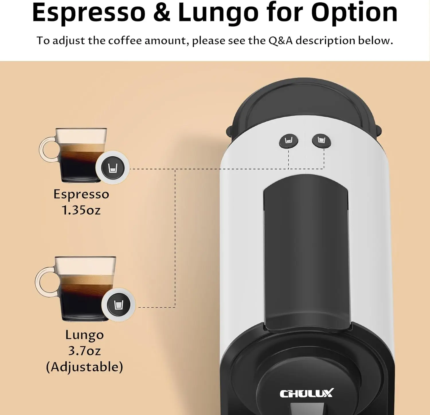 ماكينة اسبريسو برو، ماكينة اسبريسو صغيرة لكبسولات نسبرسو الأصلية، ماكينة صنع القهوة ذات الخدمة الواحدة للإسبريسو واللون المنزلي