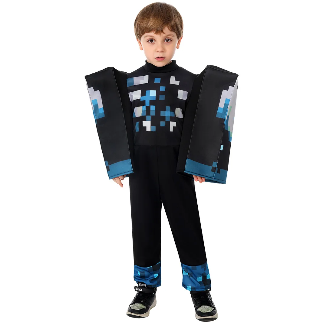 【New Arrival】Halloween My World MC Game Character Enderman Cosplay Costume For Children Performance Costume view 3