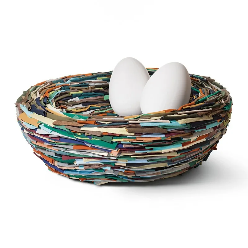 Styling cotton bird's nest sofa model room living room furniture creative designer milk fleece fabric bird's nest sofa