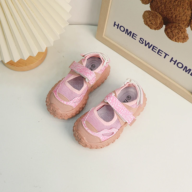 Children Sport Sandals for Girls Mesh Breathable Boys Sneaker Casual Beach Shoes Fashion Hollow Out Non-slip Flat Tenis Feminino