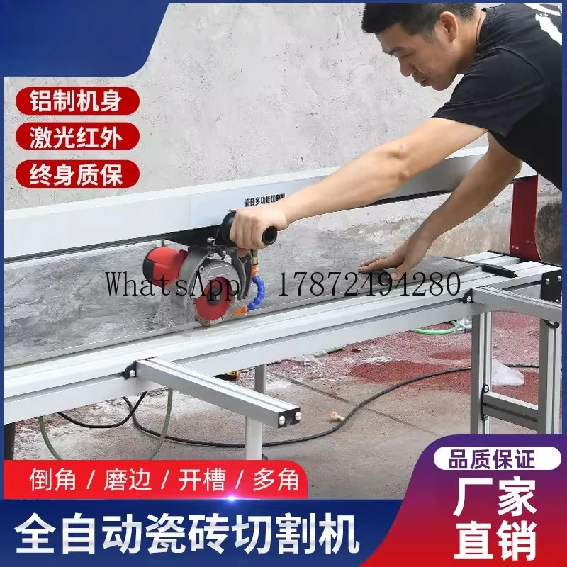 Tile cutting machine water jet desktop u slotting edging rock slab stone floor tile multi-functional 45 degree chamfer