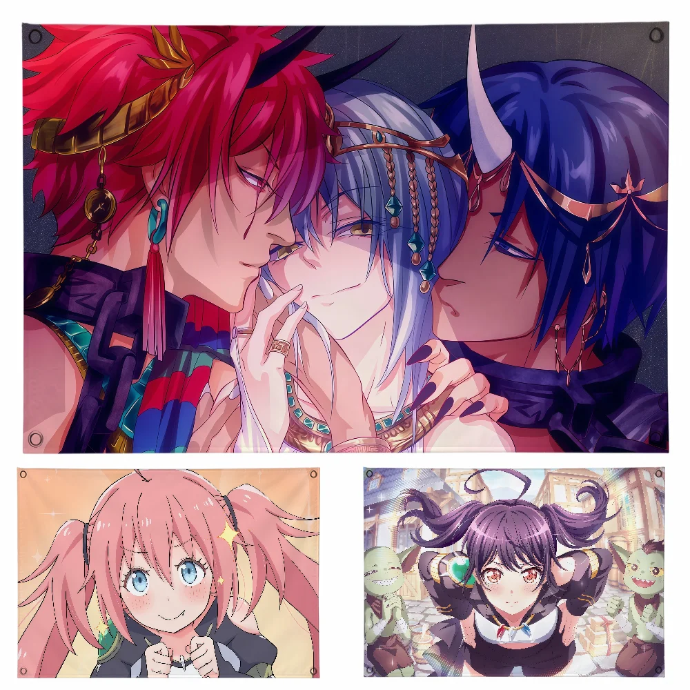 Anime That Time I Got Reincarnated As A Slime Flag Flag Room Dorm Camp Party Bar Wall Hogar Home Decor Banner Wall Hanging