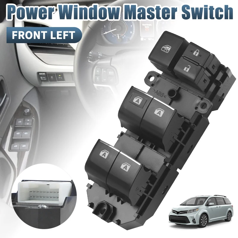 

84040-08010 Front Left Driver Side Door Window Switch For Toyota Sienna 2015 2016-2020 84040-0E040/84040-62010/84040-58040