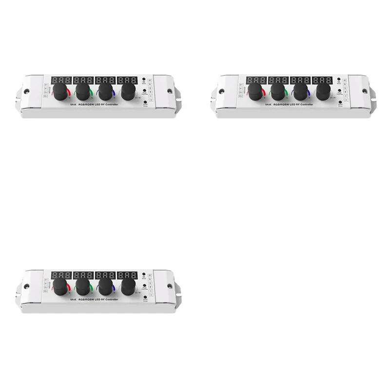 SQPP-3X 12-24VDC 4 Knob Key RGB/RGBW LED Dimmer RF Controller 4Chx4a Digital Display As RF Remote For 4 Channel LED Strips