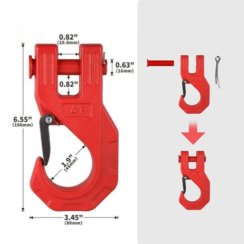 Universal Off-road Vehicle Emergency Rescue Heavy-duty Winch Hook Large Increases Tension Automobiles Exterior Accessories