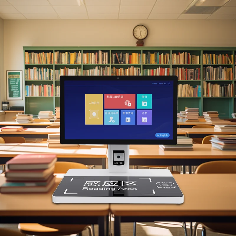 

Custom Screen Size Android Windows Library Terminal RFID Self-Service Library Return Book Terminal Bill Acceptor Multi-Mount