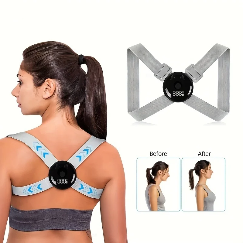 

Smart Posture Corrector Adjustable Shoulder Strap Back Correction Belt Vibration Reminder Anti-off Protect Eyesight