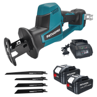 PATUOPRO 255mm Brushless Reciprocating Saw Cordless Electric Saw Metal Wood PVC Pipe Cutting Power Tools For Makita 18V Battery