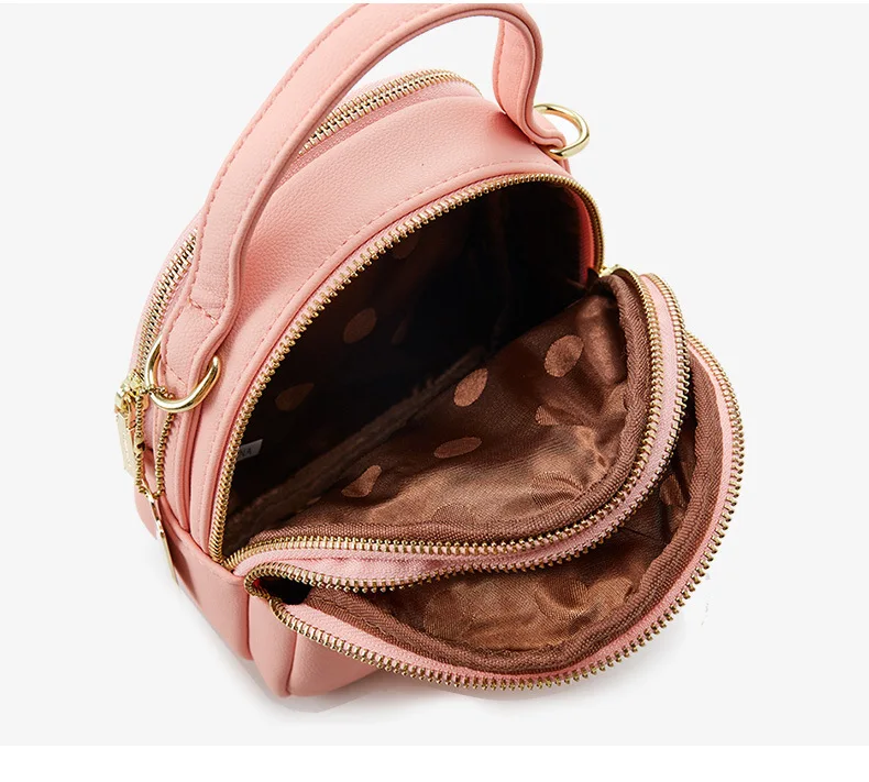 Mini Backpack Purse for Women Ladies Tote Multi-Function Luxury Shoulder Bag Solid Color Ladies Casual Bag Women's Backpack