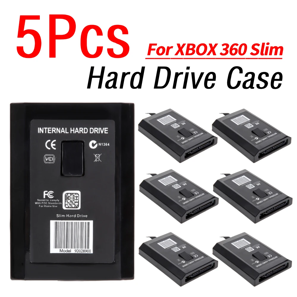 Caja interna de plástico para disco duro HDD, 5 uds., para 20GB, 60GB, 120GB, 250GB, caja de disco duro interno, accesorios de juego para XBOX 360 Slim
