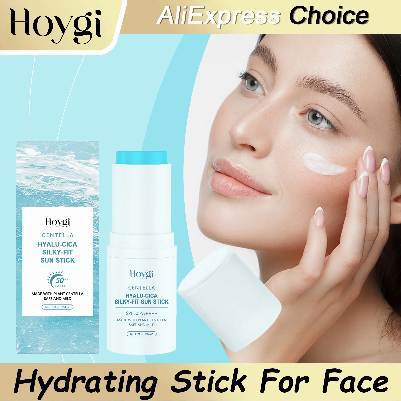 HOYGI Centella Asiatica Moisturizing Stick Hyaluronic Acid Face Cream Hydrating Soothing Balm Sun Serum Sunscream UV Protection