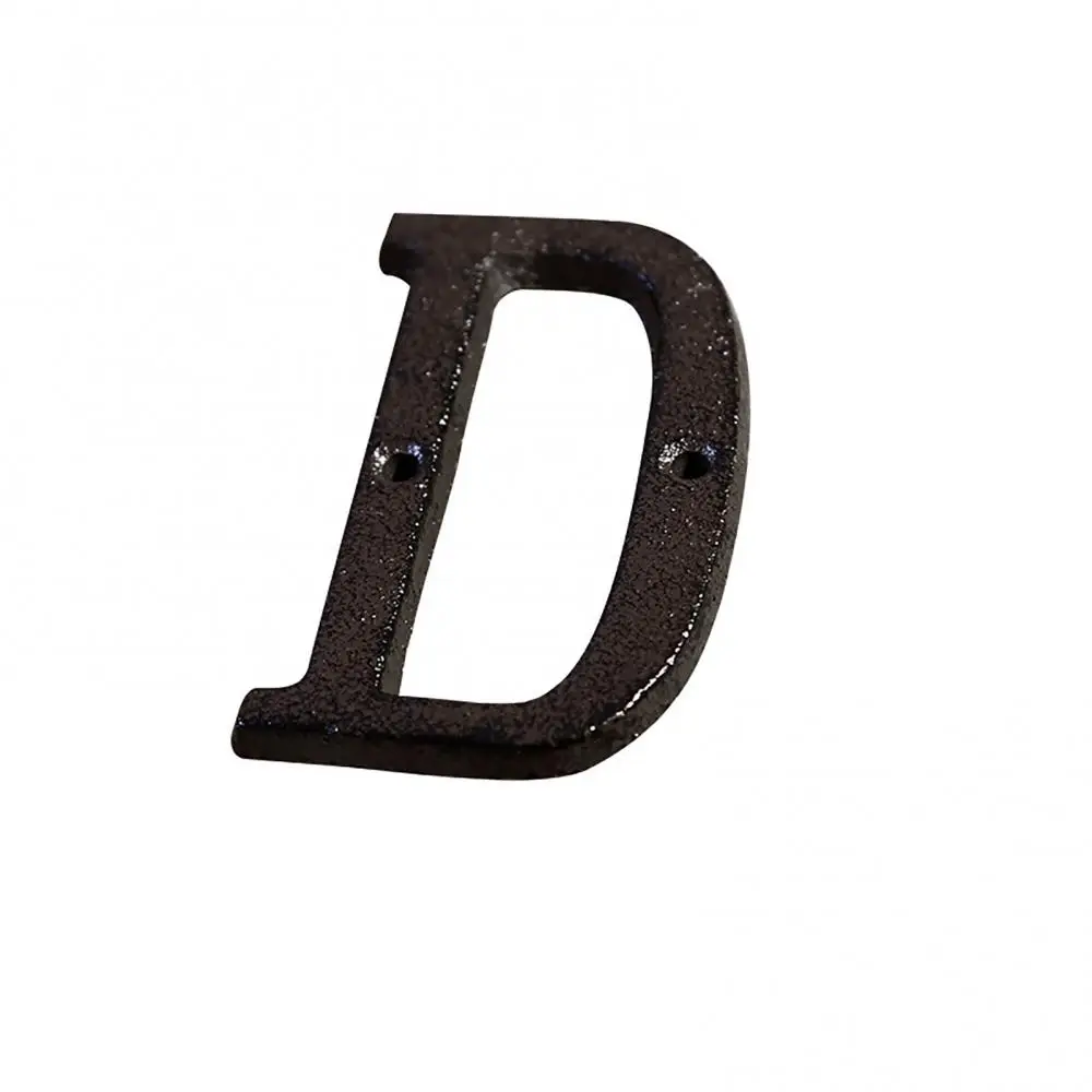 Retro Style Groceries Cast Iron Metal Creative DIY House Doorplate Letter Symbol