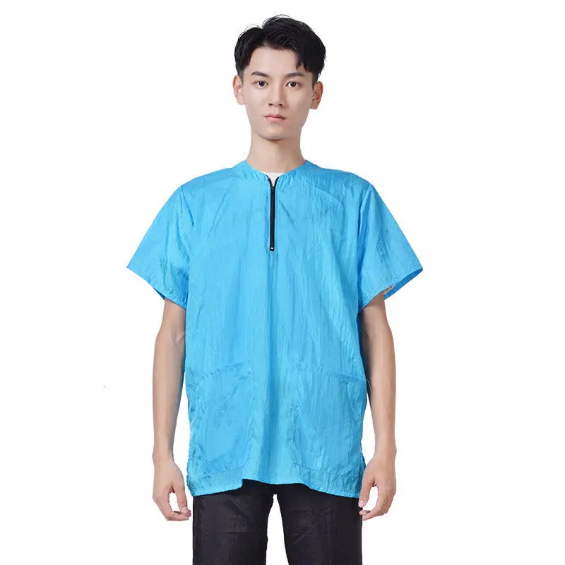 Pet Grooming Working Clothes Breathable Pet Groomer Uniforms Anti Hair Anti Static Smock Hair Salon Hairdresser Robe Color Y0518 4