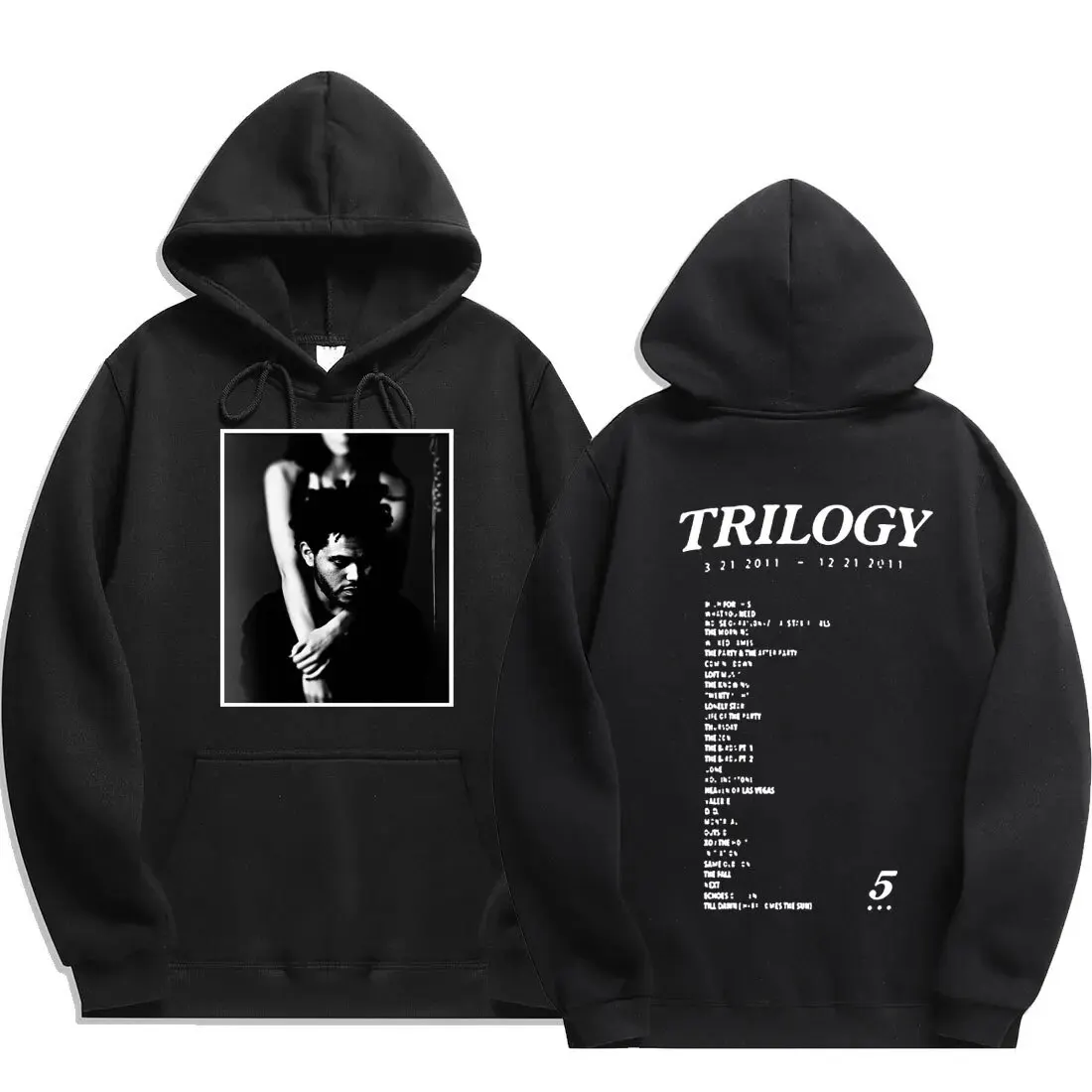 The Weeknd Hoodies Trilogy Print Men Woman Streetwear Hip Hop Y2K Hoodie Hooded Sweatshirts Pullovers Unisex Tracksuit Clothing