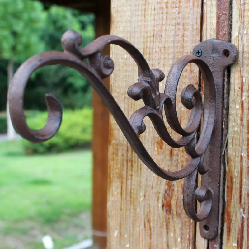 JD Wall Hook Decoration Jd Cast Iron Metal European Retro Flower Home 1 Courtyard Garden Style