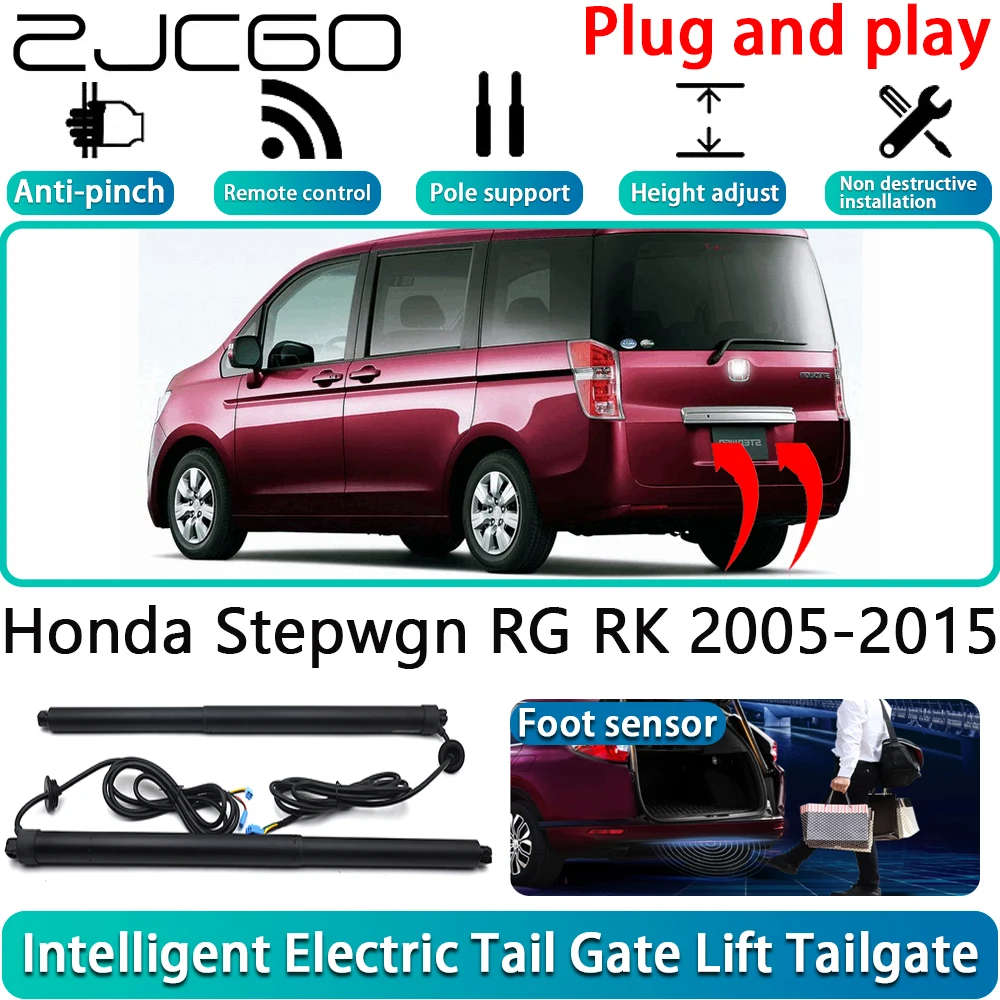 ZJCGO for Honda Stepwgn RG RK 2005-2015 Car Electric Powered Tailgate Power Liftgate Automatic Tailgate System With Foot Sensor