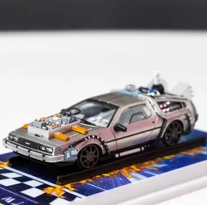 デロリアンdmc12ダイキャストモデルカー、バック・トゥ・ザ