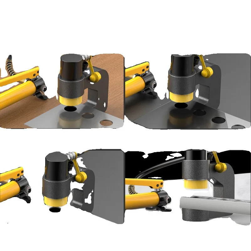 Portable Split Hydraulic Hole Punch Bridge Cable Tray Puncher Metal Slot Punching Tool Junction Box Cutter