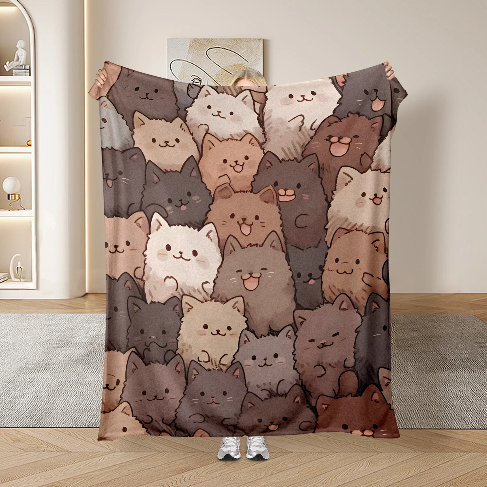 

60*80inch All-season Warm Plush Blanket Soft, Warm Creative Gift Ideal for Naps, Sofas, Beds, Office Home Decor