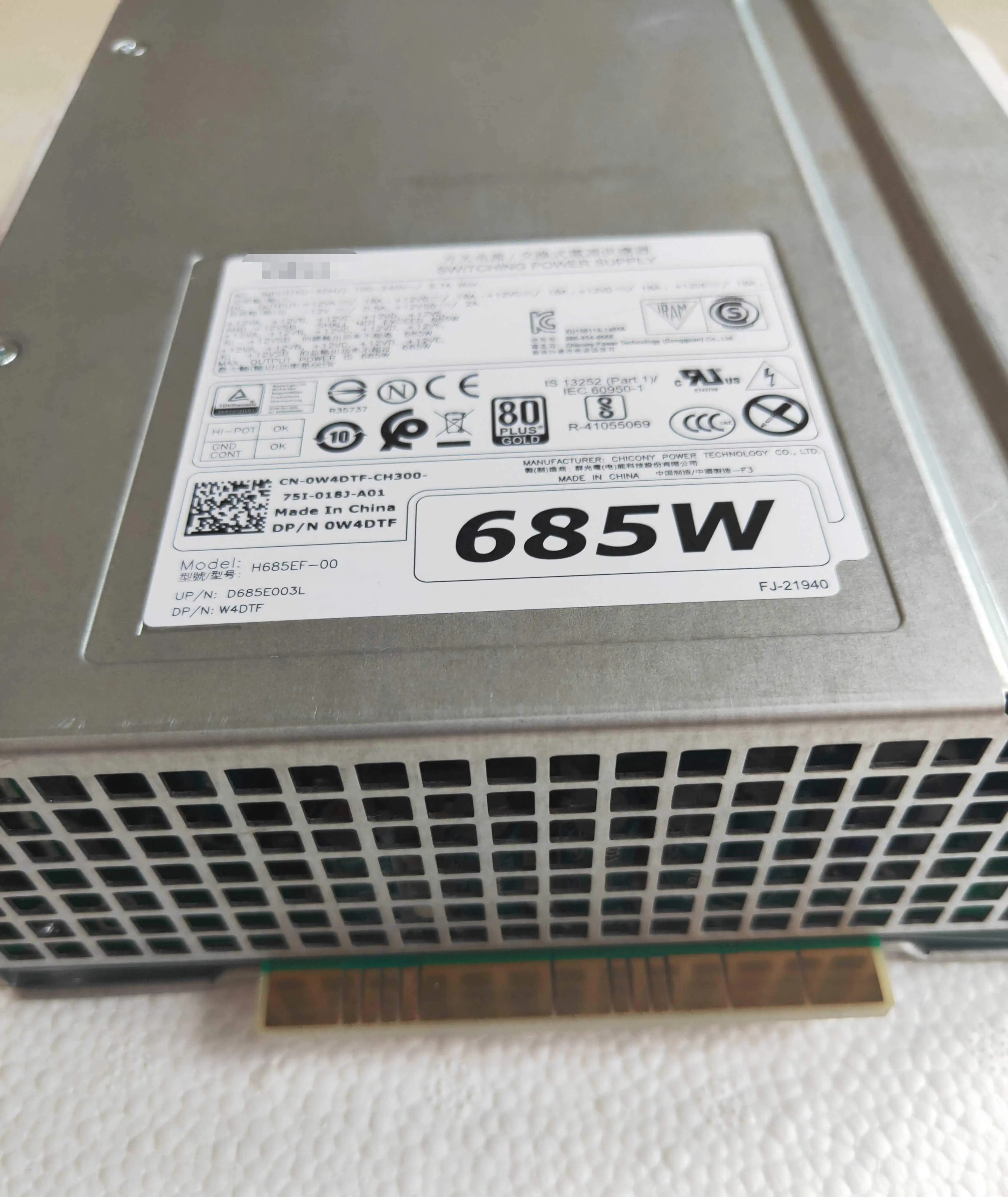 H685EF-00 for DELL T5810 T7810 685W workstation power supply