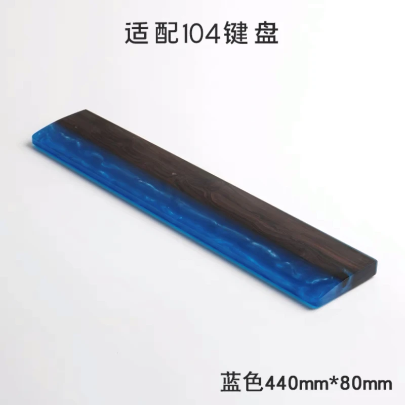 Keyboard sandaran tangan Resin kayu padat, kustom cendana merah ergonomis halus nyaman sandaran tangan untuk game rumah kantor