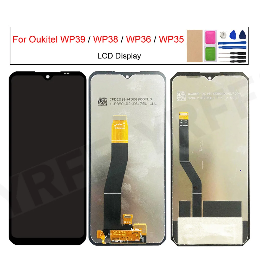 Touch Screen Digitizer Assembly for Oukitel WP35 WP39 WP38 WP36 LCD Display , LCD Screen Replacement Parts