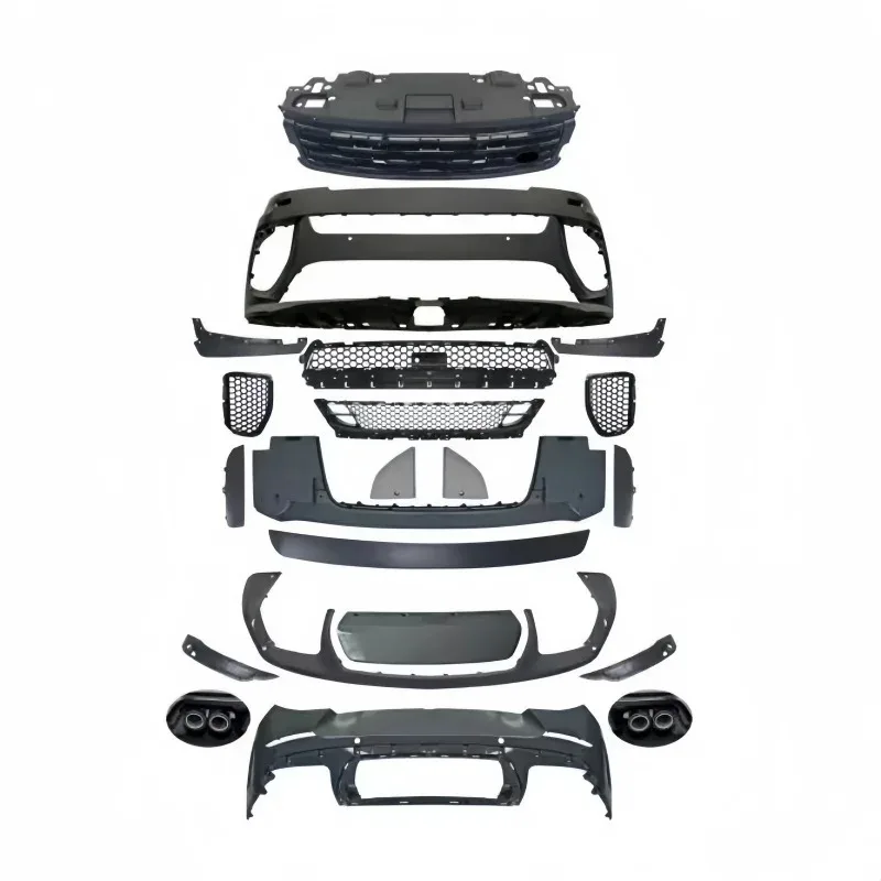 

Новейший подходит для спортивного комплекта кузова Range Rover 2024. с объемным бампером в стиле SV. Включая крыло переднего и заднего бампера.