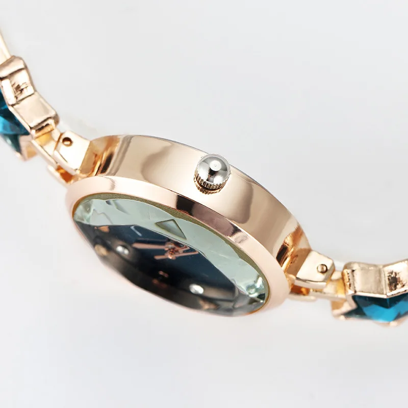 Damenuhr, schlicht, modisch, Seestern-Armband, blau, mehrseitiges Glaszifferblatt, trendige Studentin, Vintage-Quarz-Armbanduhren