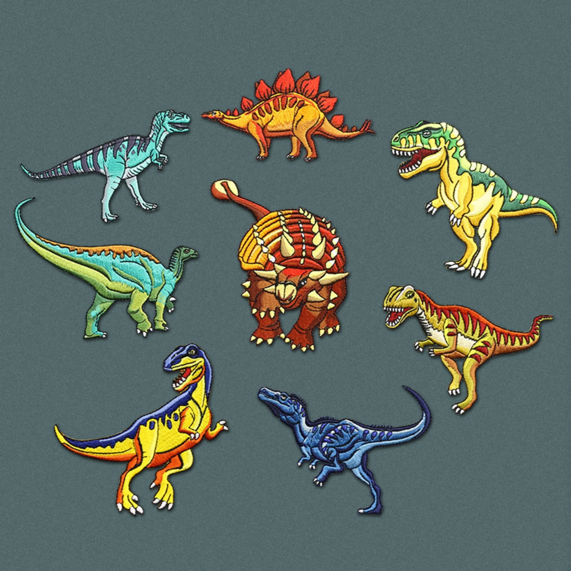 

1 pcs Iron-on Embroidered Appliques,Embroidered dinosaur,Sew-on Patches For Dress Supplies,For Dress DIY, dinosaur Appliques