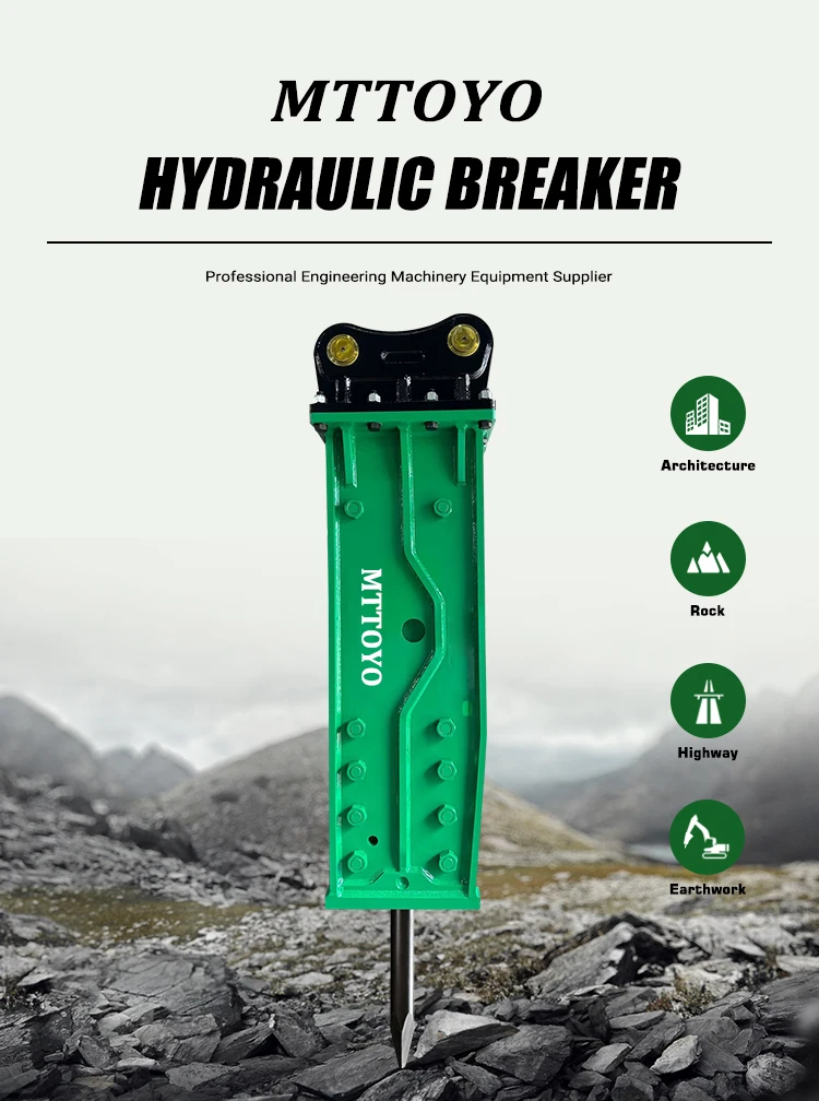 Top35 Top60B قواطع الصخور الهيدروليكية المطرقة جاك المطرقة لمضخة حفارة صغيرة إزميل المرفقات لسعر التعدين Yantai